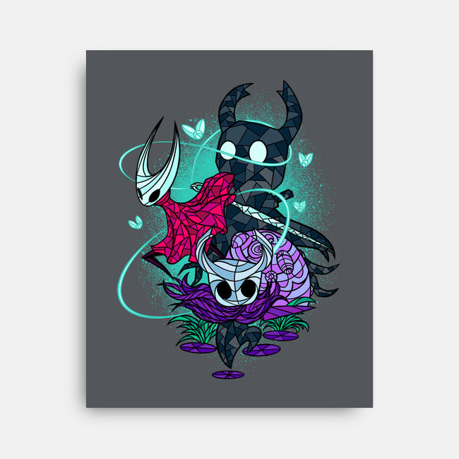 Stained Glass Bug Warriors Fantasy-None-Stretched-Canvas-sachpica