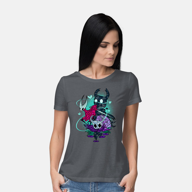 Stained Glass Bug Warriors Fantasy-Womens-Basic-Tee-sachpica