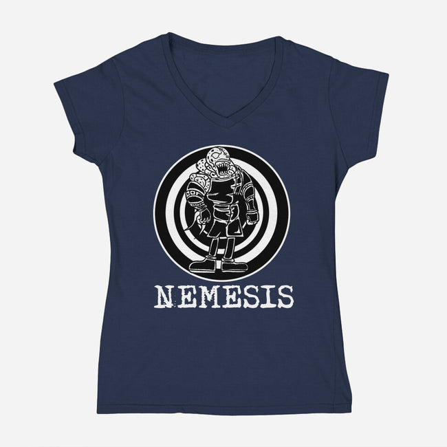 Classic Nemesis-Womens-V-Neck-Tee-nickzzarto