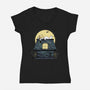 The Haunted Dog House-Womens-V-Neck-Tee-alfbocreative