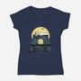 The Haunted Dog House-Womens-V-Neck-Tee-alfbocreative