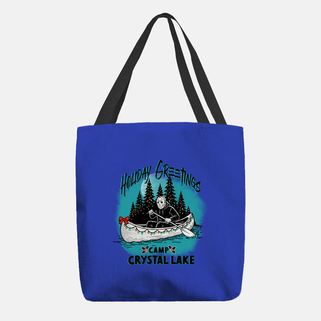 Holiday Greeting Crystal Lake-None-Basic Tote-Bag-palmstreet