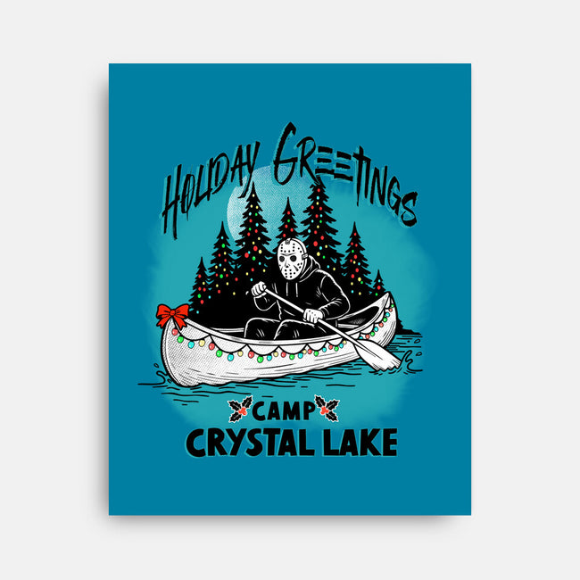 Holiday Greeting Crystal Lake-None-Stretched-Canvas-palmstreet