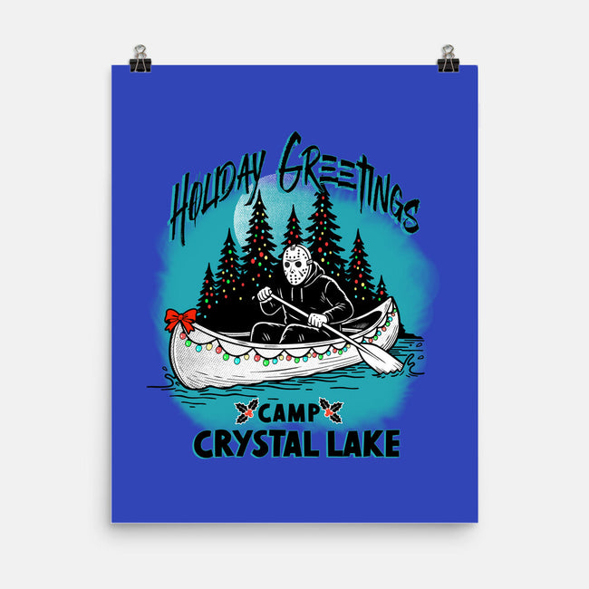 Holiday Greeting Crystal Lake-None-Matte-Poster-palmstreet