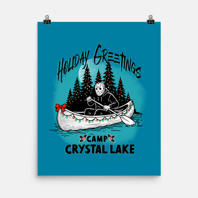 Holiday Greeting Crystal Lake-None-Matte-Poster-palmstreet