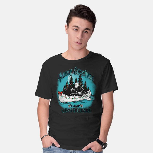 Holiday Greeting Crystal Lake-Mens-Basic-Tee-palmstreet