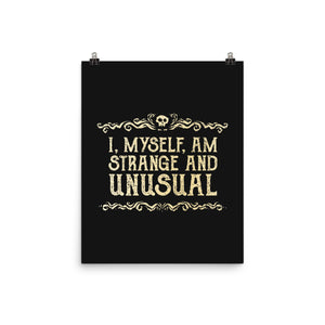 I Am Strange And Unusual