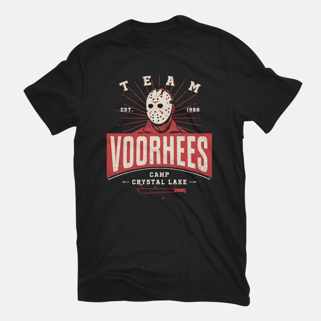 Team Voorhees-Unisex-Basic-Tee-Getsousa!