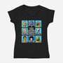 The Spooky Bunch Of Halloween-Womens-V-Neck-Tee-erion_designs
