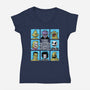 The Spooky Bunch Of Halloween-Womens-V-Neck-Tee-erion_designs