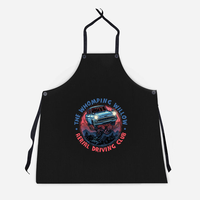 Aerial Driving Club-Unisex-Kitchen-Apron-glitchygorilla