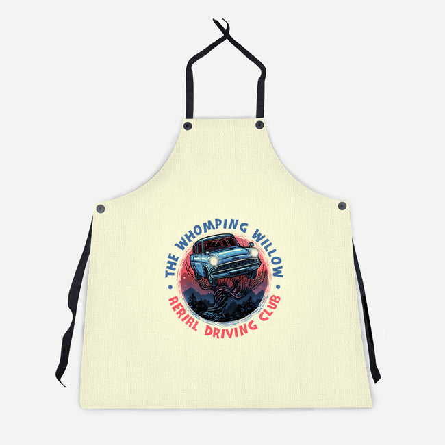 Aerial Driving Club-Unisex-Kitchen-Apron-glitchygorilla