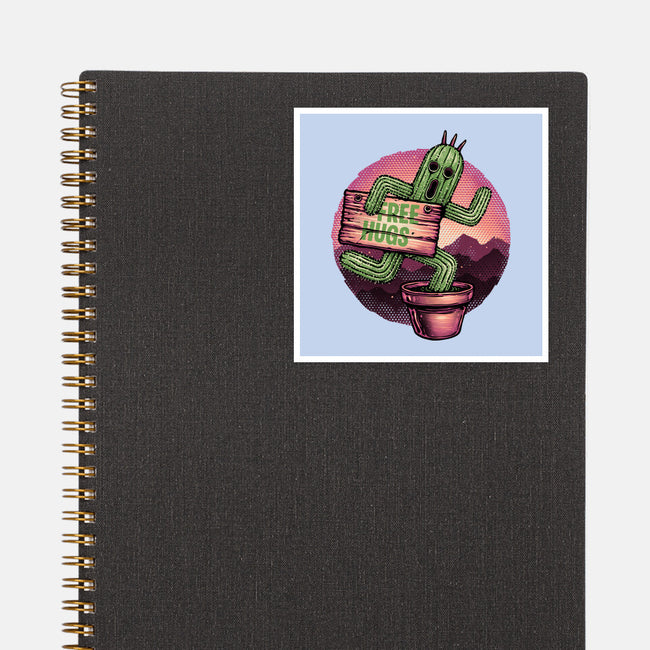 Huggable Cactus-None-Glossy-Sticker-glitchygorilla