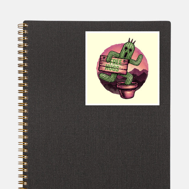 Huggable Cactus-None-Glossy-Sticker-glitchygorilla