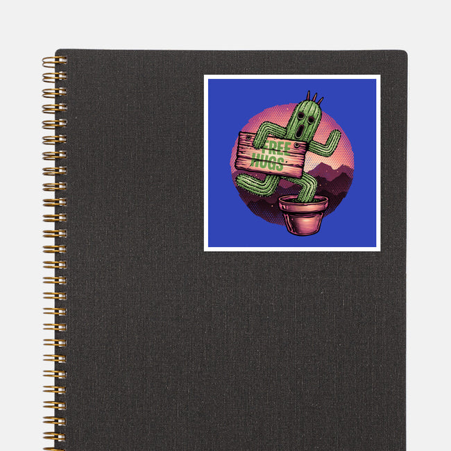 Huggable Cactus-None-Glossy-Sticker-glitchygorilla