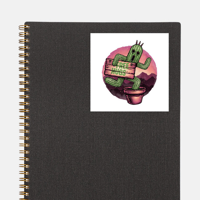 Huggable Cactus-None-Glossy-Sticker-glitchygorilla