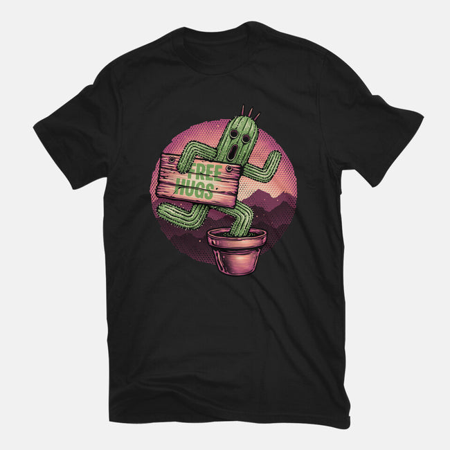 Huggable Cactus-Womens-Fitted-Tee-glitchygorilla