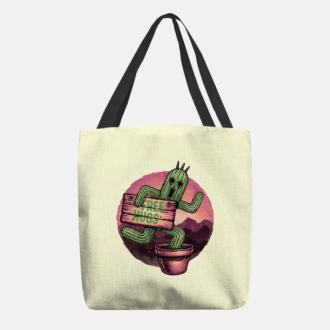 Huggable Cactus-None-Basic Tote-Bag-glitchygorilla