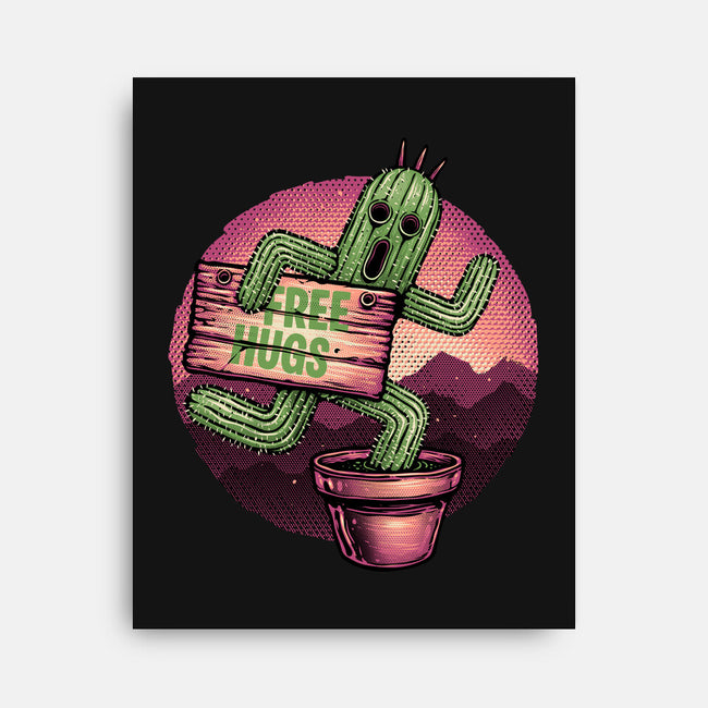 Huggable Cactus-None-Stretched-Canvas-glitchygorilla