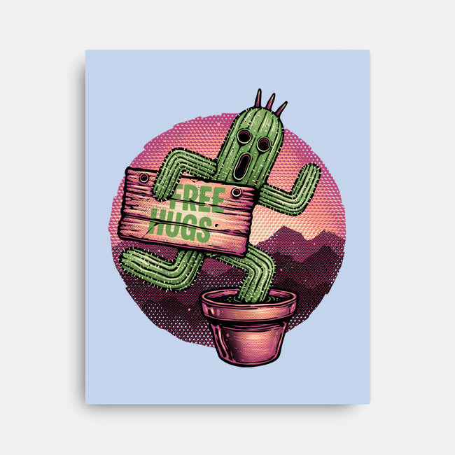 Huggable Cactus-None-Stretched-Canvas-glitchygorilla