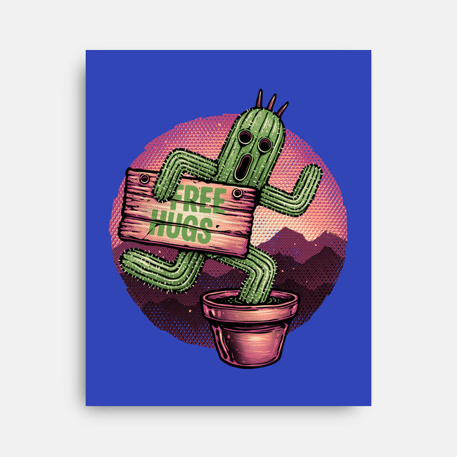 Huggable Cactus-None-Stretched-Canvas-glitchygorilla
