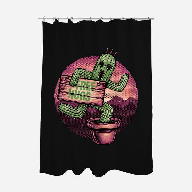 Huggable Cactus-None-Polyester-Shower Curtain-glitchygorilla