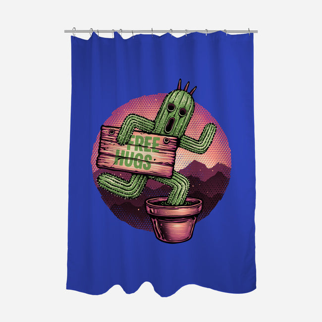 Huggable Cactus-None-Polyester-Shower Curtain-glitchygorilla