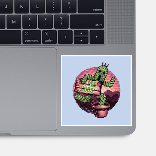Huggable Cactus-None-Glossy-Sticker-glitchygorilla