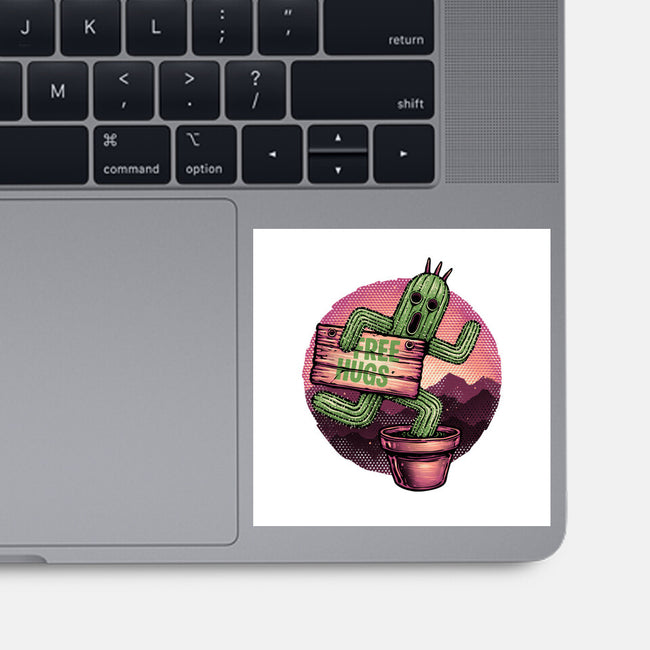 Huggable Cactus-None-Glossy-Sticker-glitchygorilla