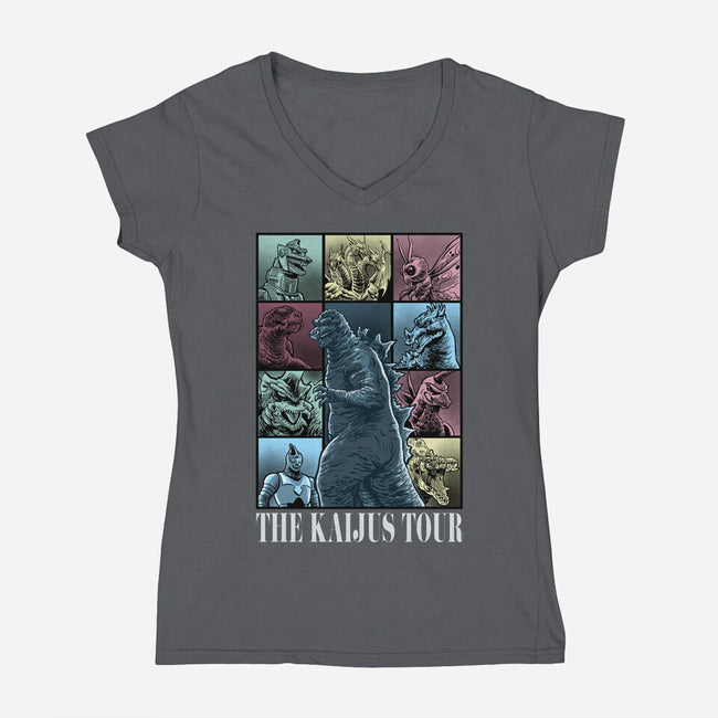The Kaijus Tour-Womens-V-Neck-Tee-zascanauta