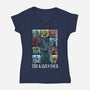 The Kaijus Tour-Womens-V-Neck-Tee-zascanauta