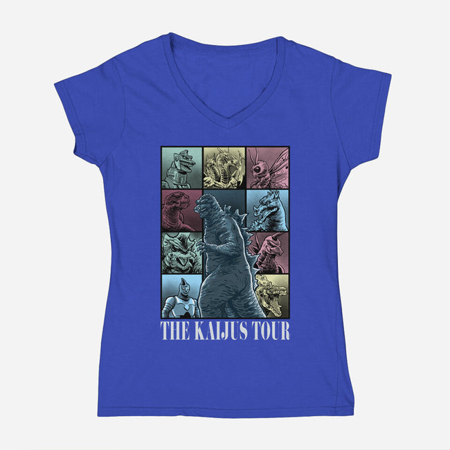The Kaijus Tour-Womens-V-Neck-Tee-zascanauta
