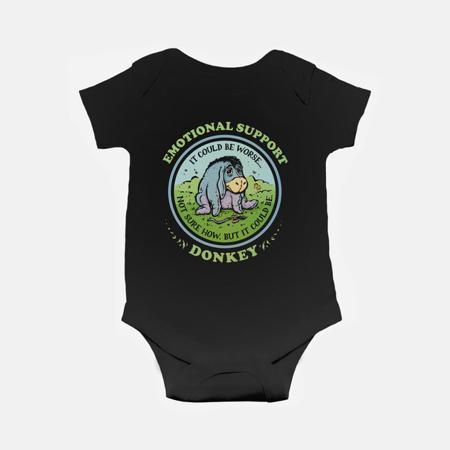 Emotional Support Donkey-Baby-Basic-Onesie-kg07