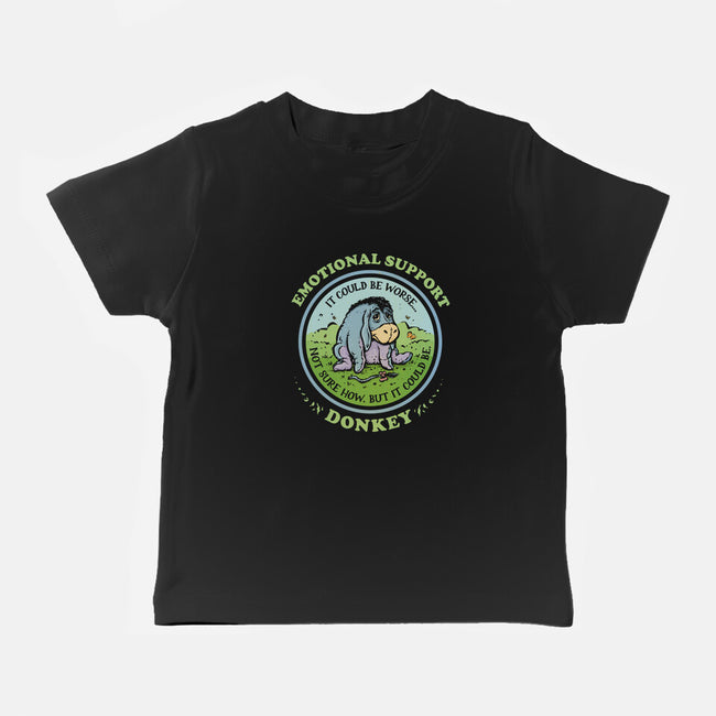 Emotional Support Donkey-Baby-Basic-Tee-kg07