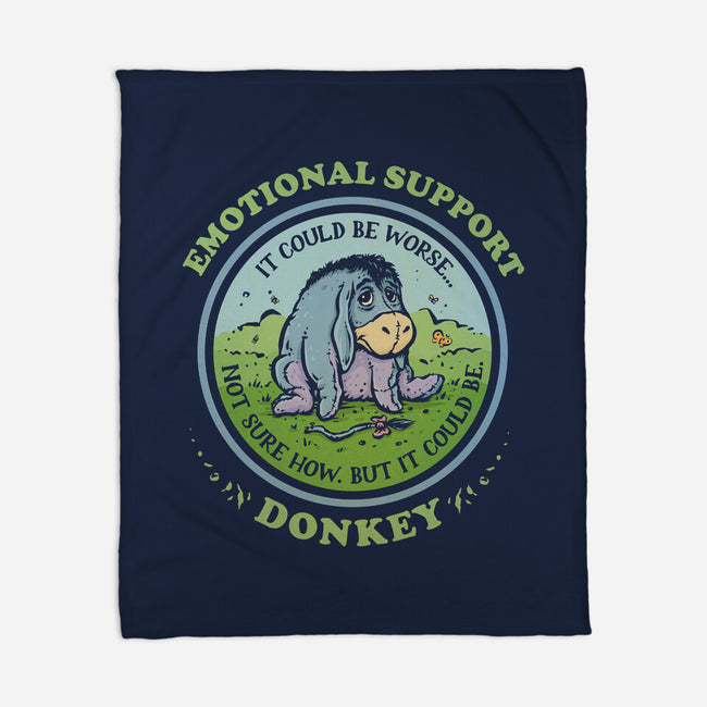 Emotional Support Donkey-None-Fleece-Blanket-kg07