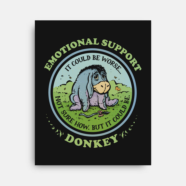 Emotional Support Donkey-None-Stretched-Canvas-kg07