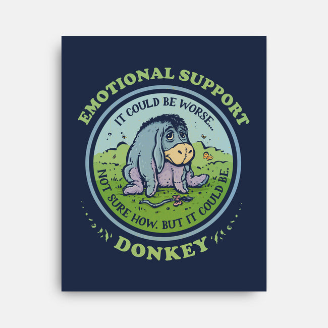 Emotional Support Donkey-None-Stretched-Canvas-kg07