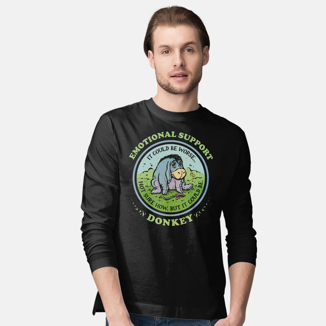 Emotional Support Donkey-Mens-Long Sleeved-Tee-kg07