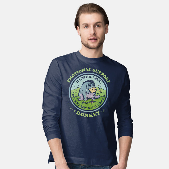 Emotional Support Donkey-Mens-Long Sleeved-Tee-kg07