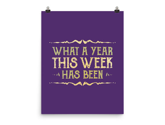 What A Year This Week Has Been