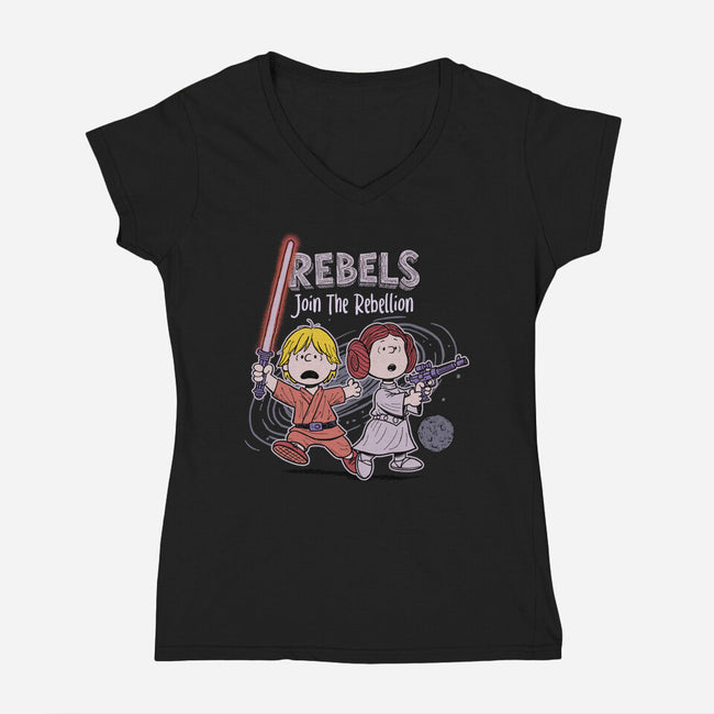 Rebel Kids-Womens-V-Neck-Tee-P1yu5h