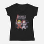 Rebel Kids-Womens-V-Neck-Tee-P1yu5h