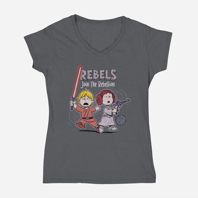 Rebel Kids-Womens-V-Neck-Tee-P1yu5h
