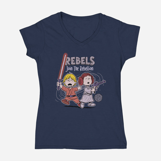 Rebel Kids-Womens-V-Neck-Tee-P1yu5h