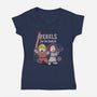 Rebel Kids-Womens-V-Neck-Tee-P1yu5h
