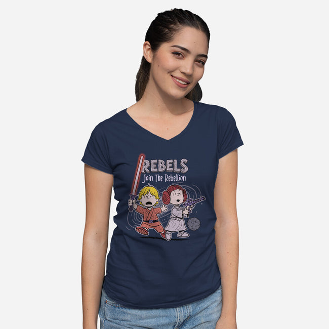 Rebel Kids-Womens-V-Neck-Tee-P1yu5h