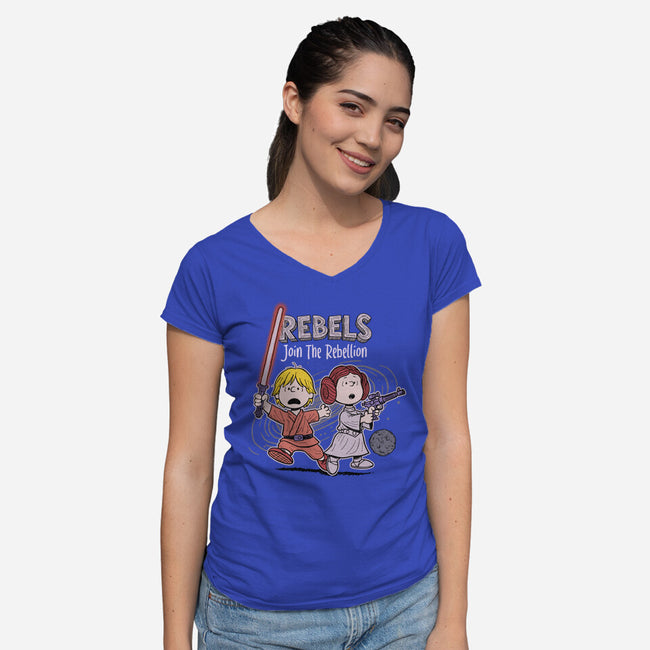 Rebel Kids-Womens-V-Neck-Tee-P1yu5h
