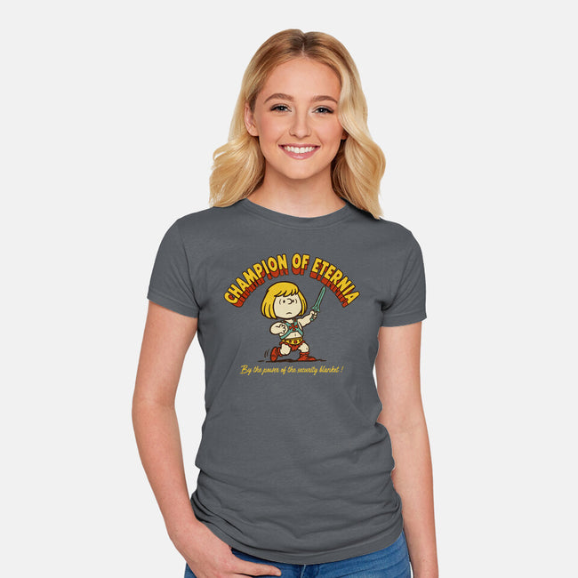 Champion Of Eternia-Womens-Fitted-Tee-P1yu5h