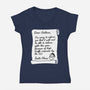 Letter For Santa Claus-Womens-V-Neck-Tee-Boggs Nicolas