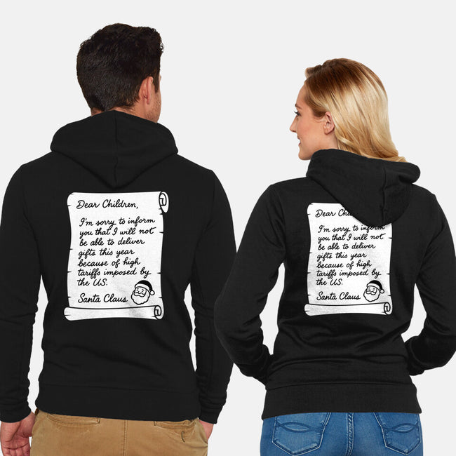 Letter For Santa Claus-Unisex-Zip-Up-Sweatshirt-Boggs Nicolas